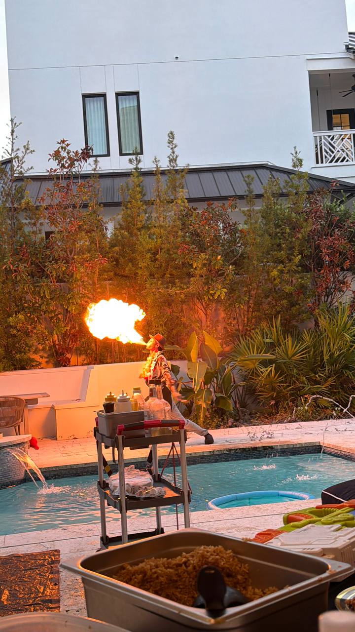 Private hibachi party at beach house in Destin Florida